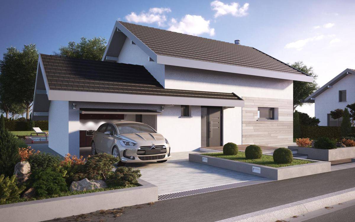 Programme terrain + maison à Bons-en-Chablais en Haute-Savoie (74) de 585 m² à vendre au prix de 523185€ - 1